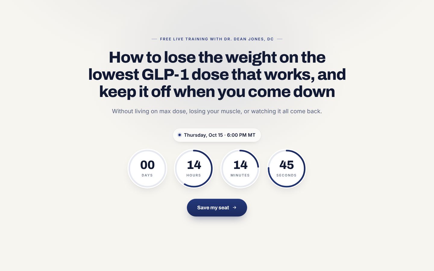 Registration page preview