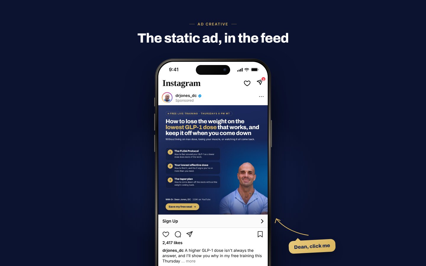 Static ad preview